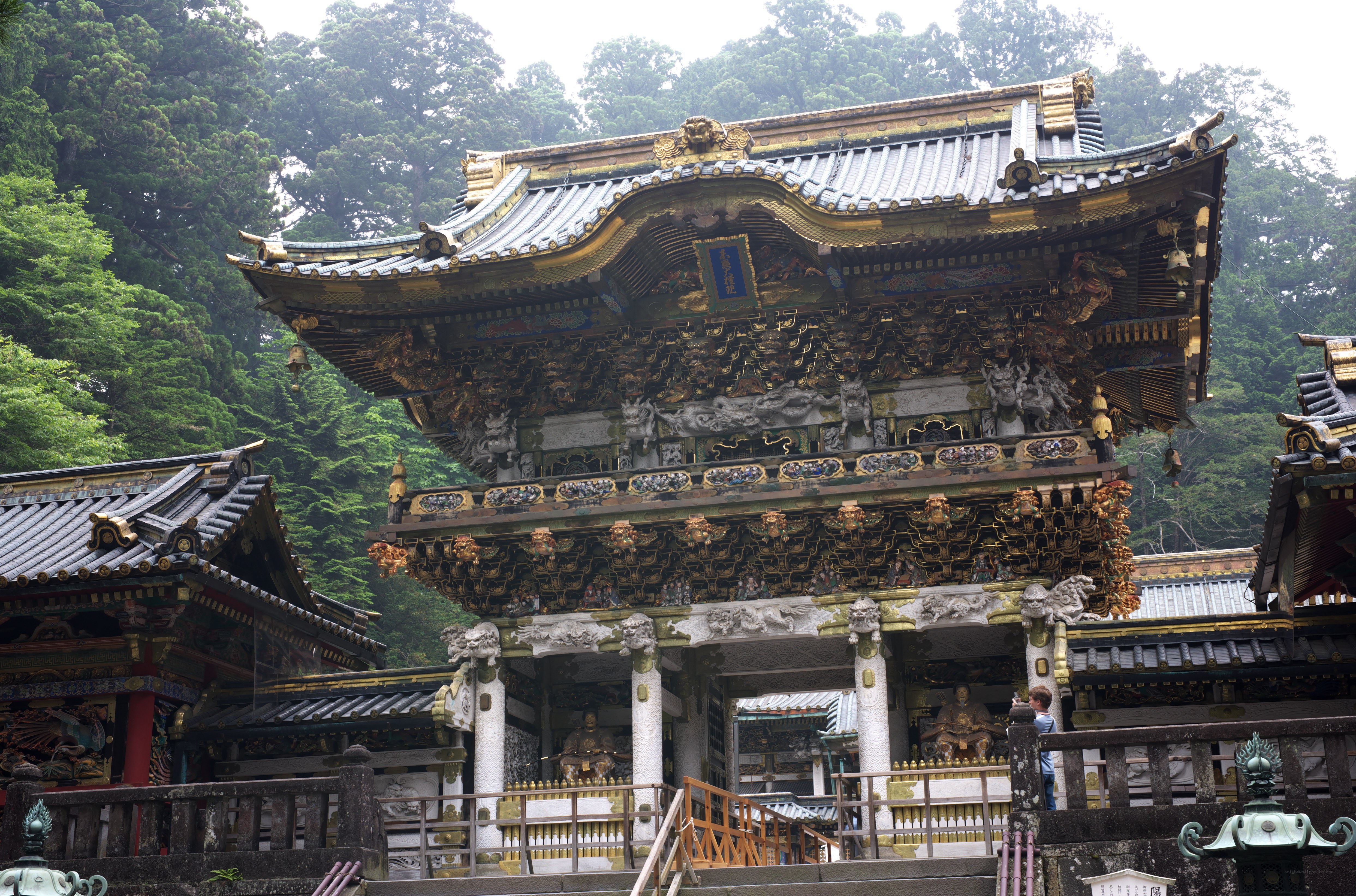 ornate temple in forest