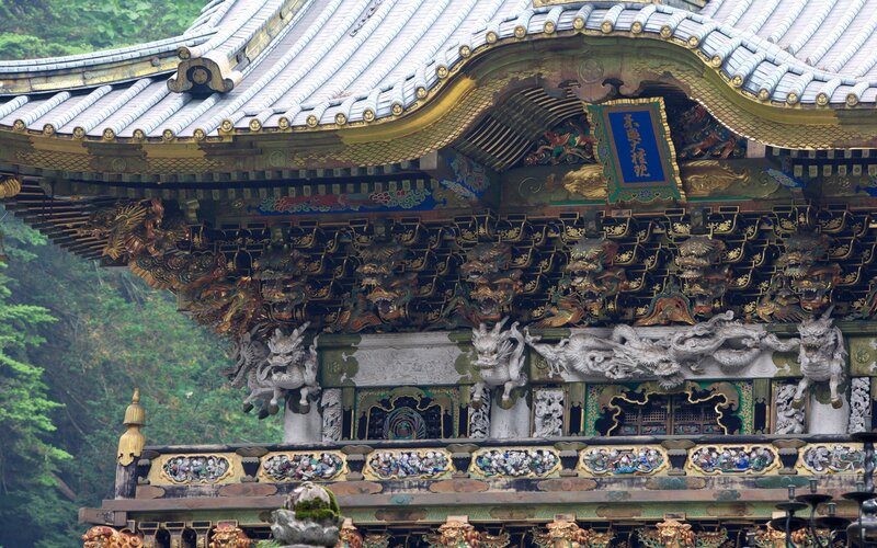 ornate temple roof detail