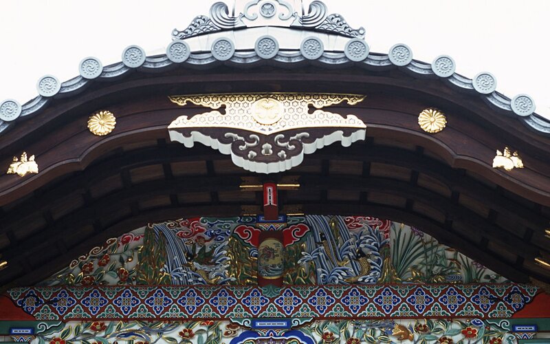 ornate temple roof detail