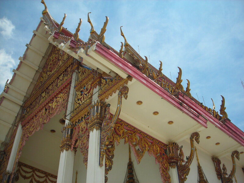 ornate temple roof details