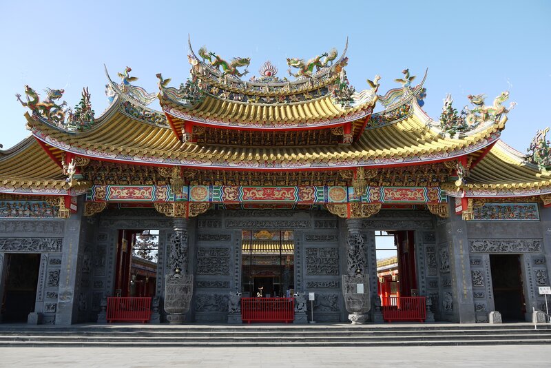 Ornate Temple Roof — Gold, Serene