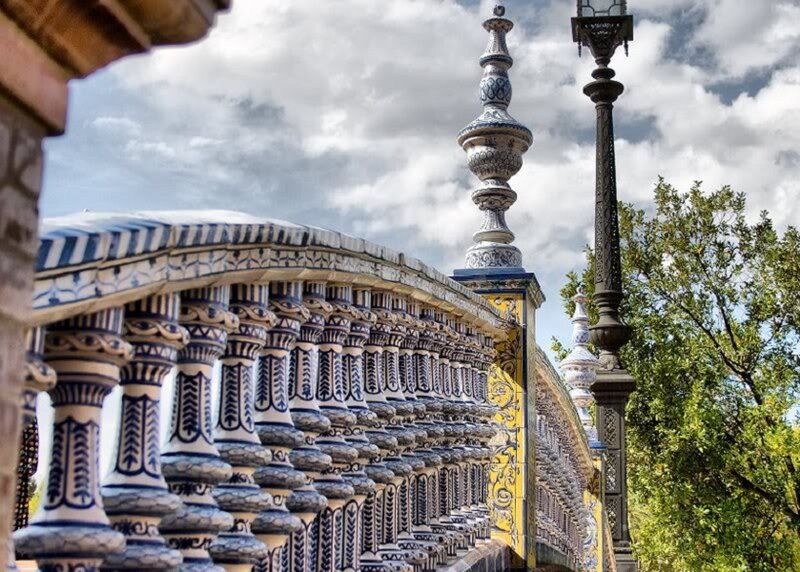 Ornate Tiled Balustrade