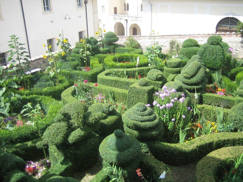 ornate topiary garden
