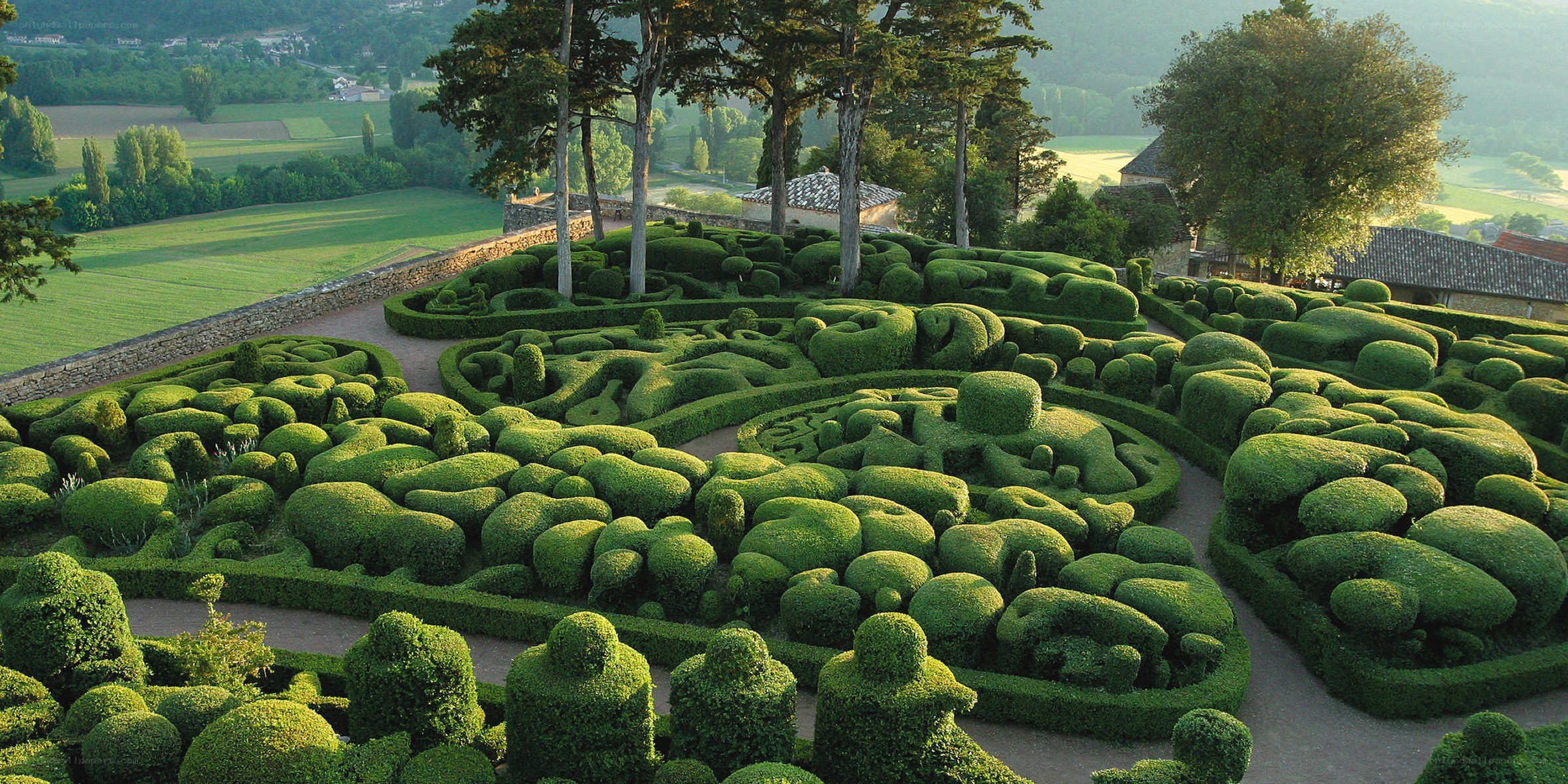 ornate topiary garden landscape