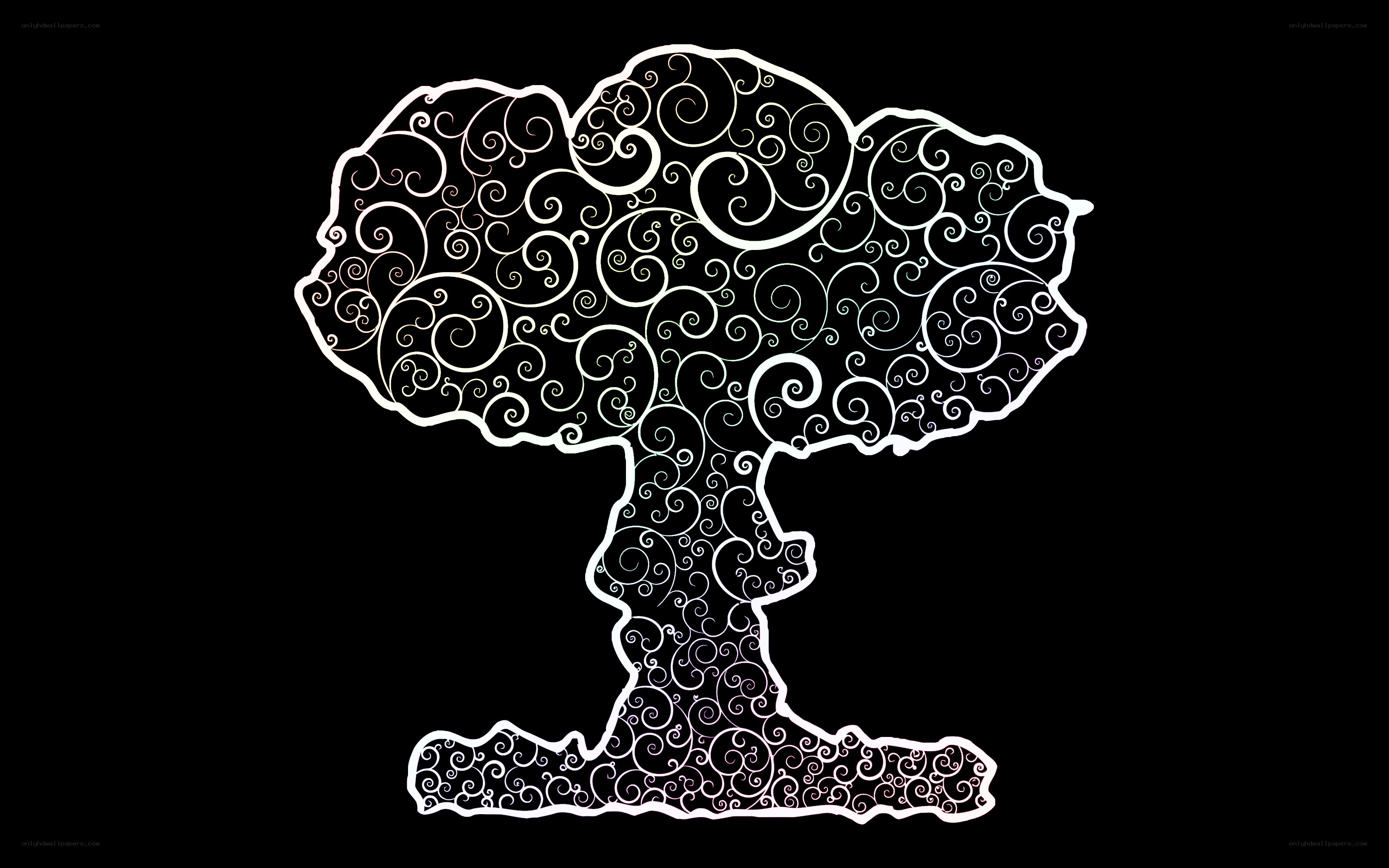 ornate tree with swirls
