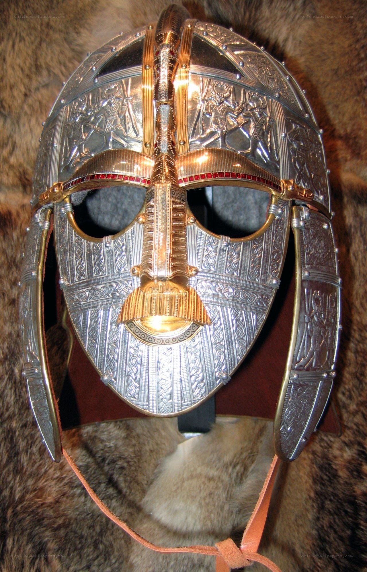 ornate viking helmet