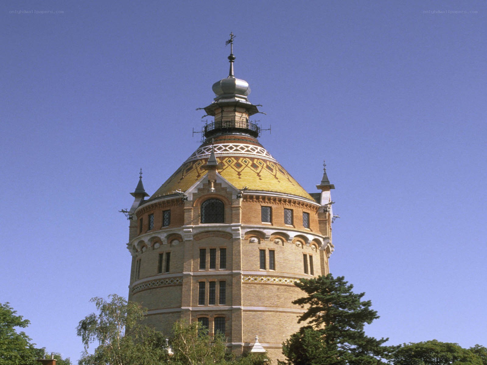ornate water tower