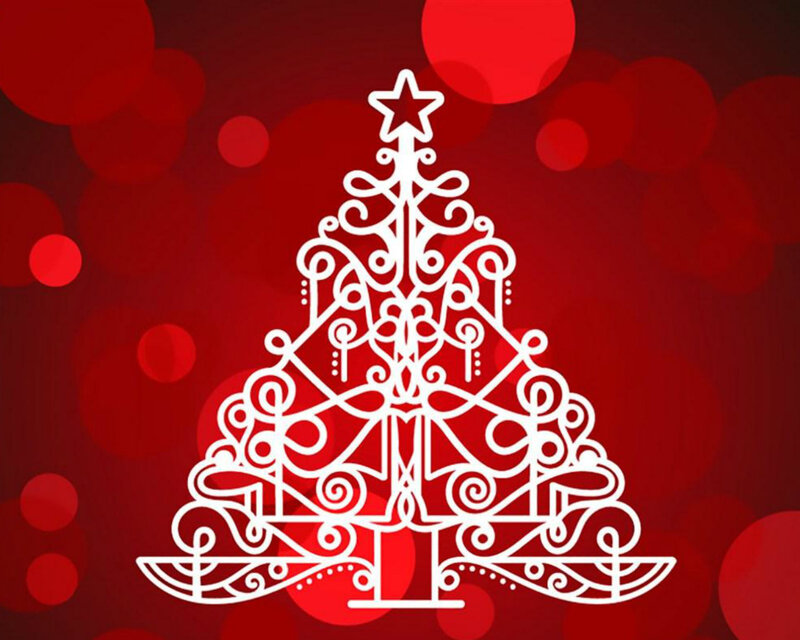 Ornate White Christmas Tree