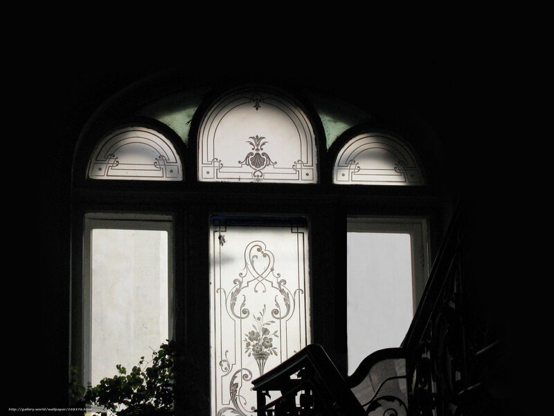 ornate window with stained glass
