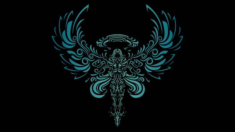 ornate winged emblem
