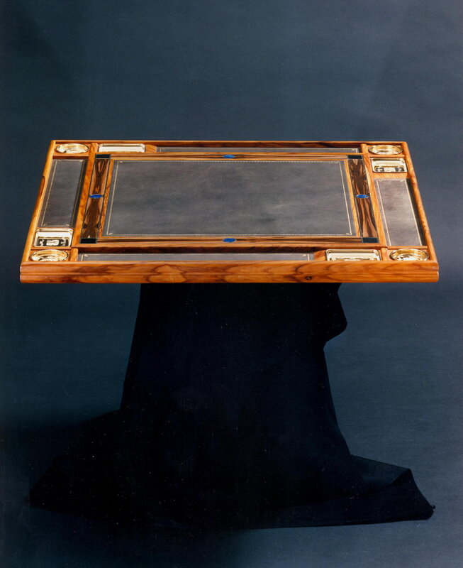 ornate wooden game table