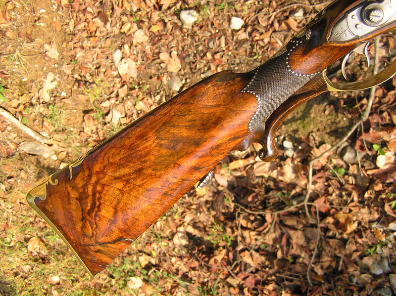 ornate wooden rifle stock