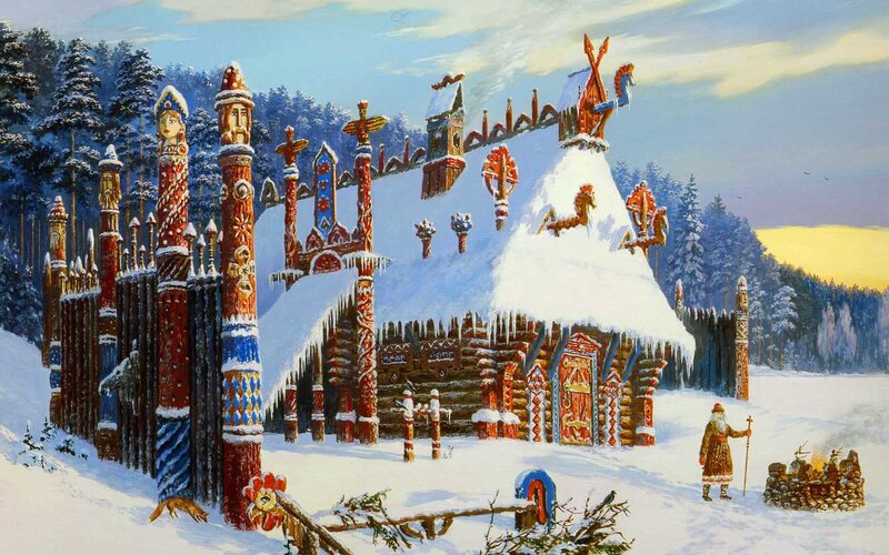 Ornate Wooden Village
