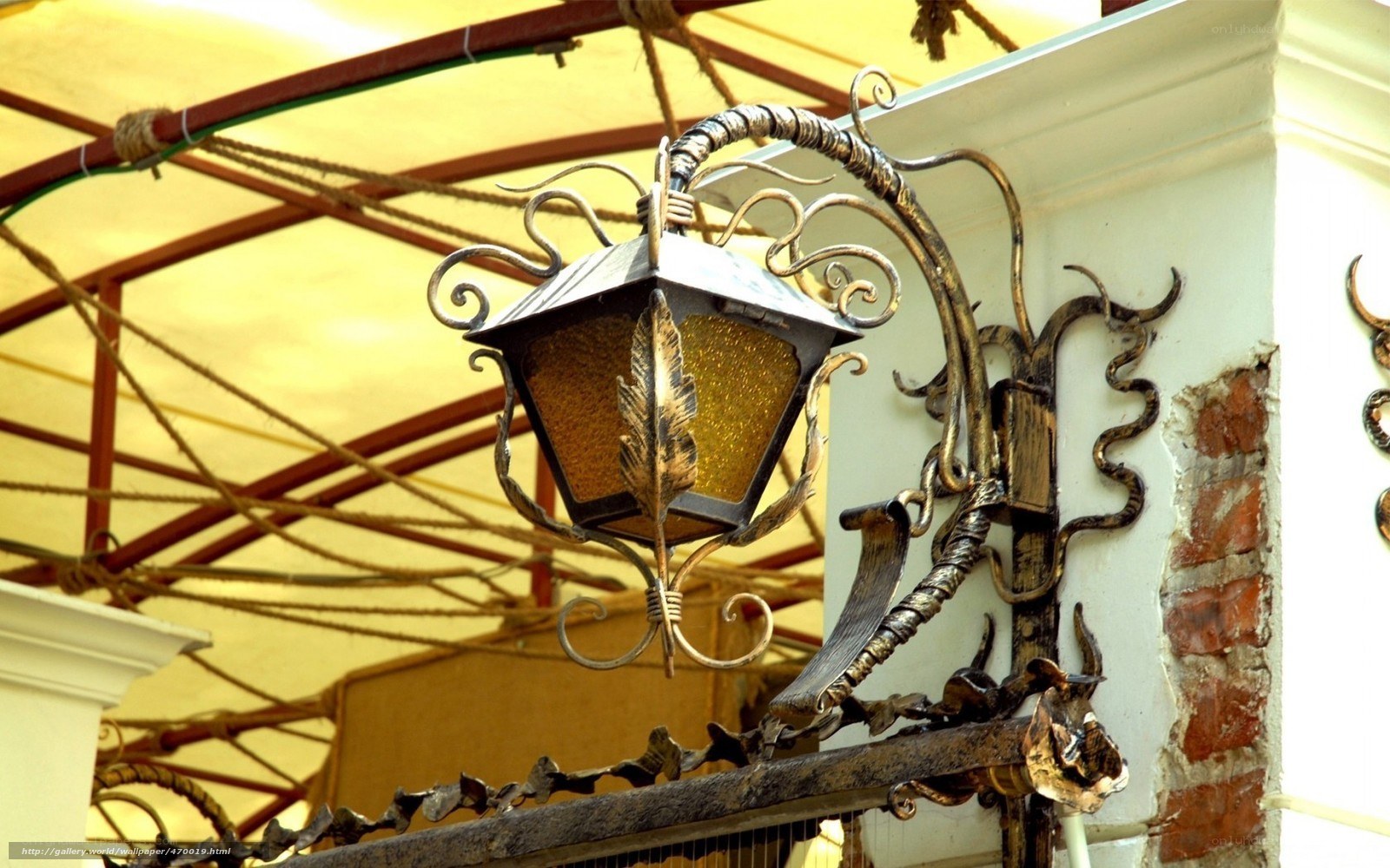 ornate wrought iron lantern