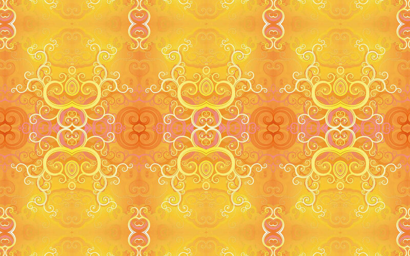 Ornate Yellow Pattern — Digital Art