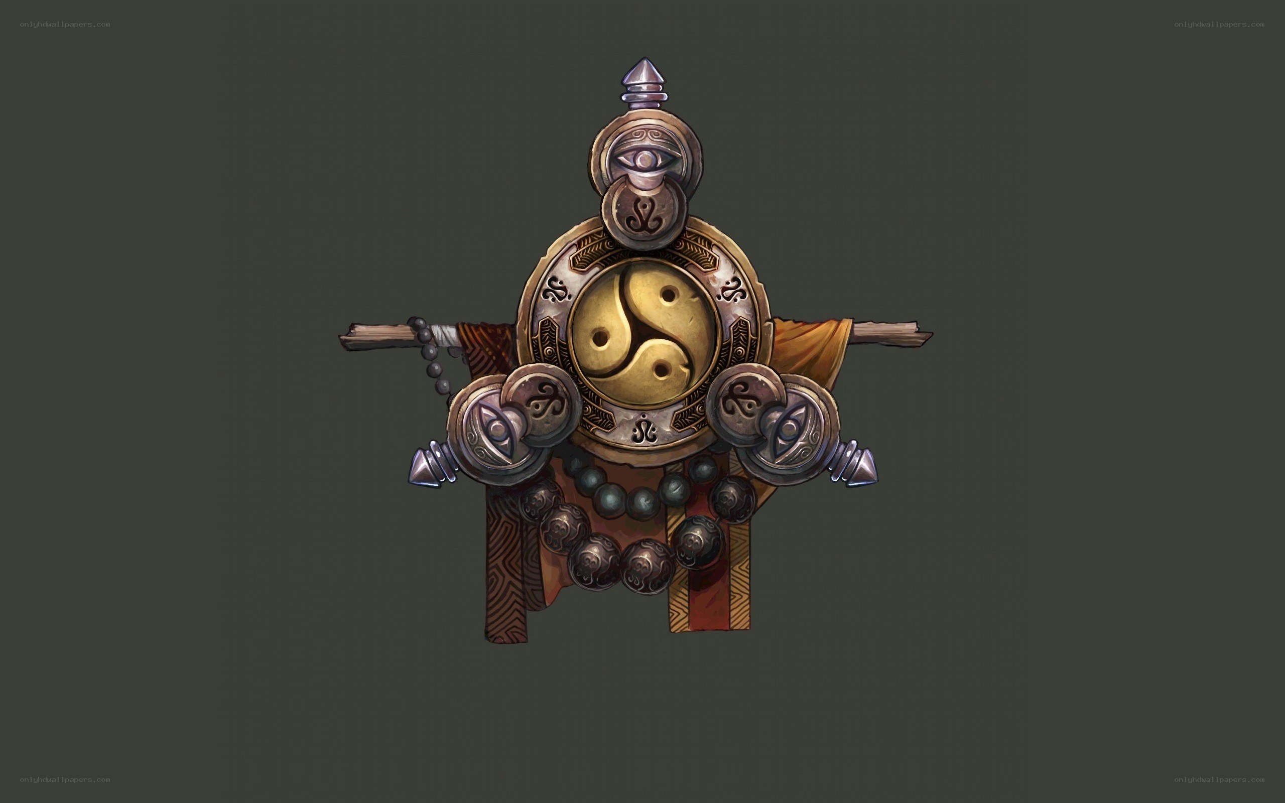 ornate yin-yang amulet