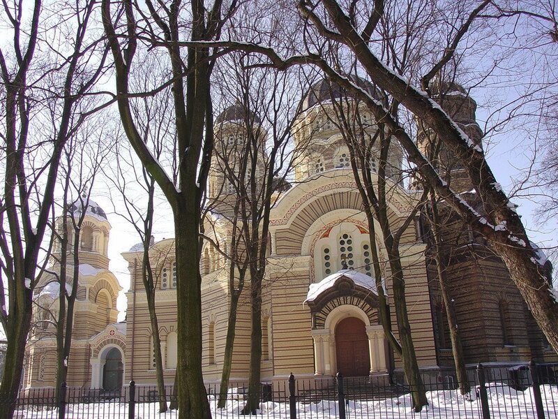 Orthodox church in winter