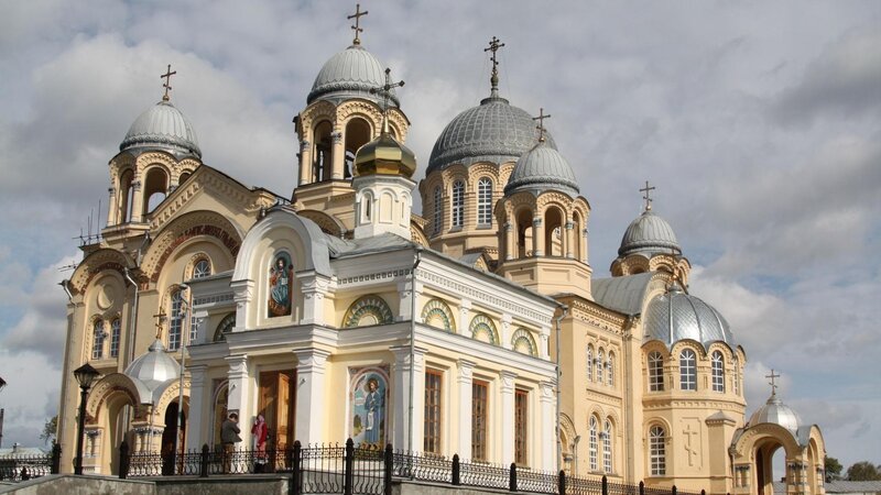 Orthodox Church with Domes — Beige, Serene
