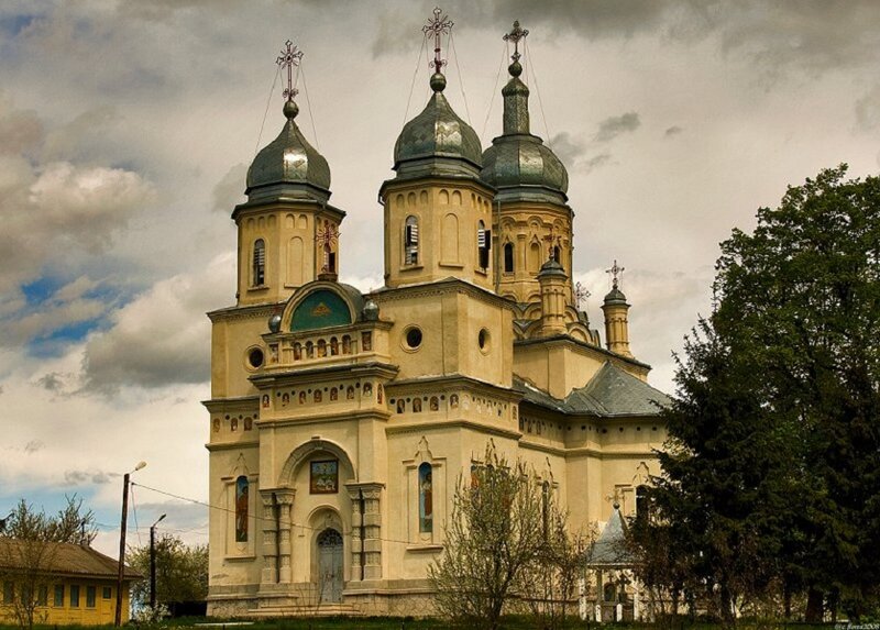 Orthodox Church with Domes — Beige
