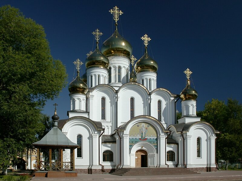 Orthodox church with golden domes
