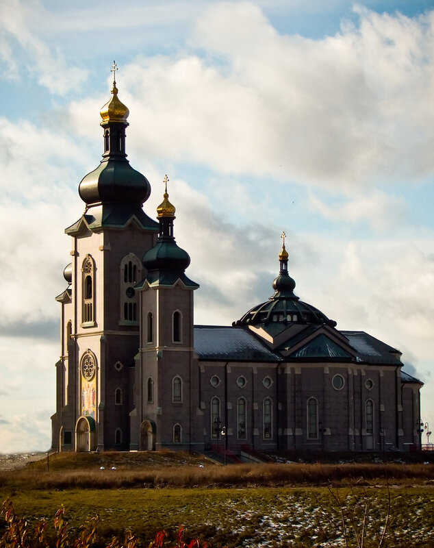 Orthodox church with golden domes