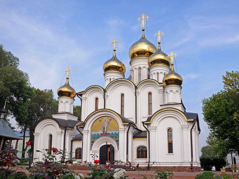 Orthodox church with golden domes