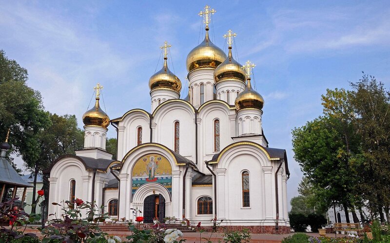 Orthodox church with golden domes