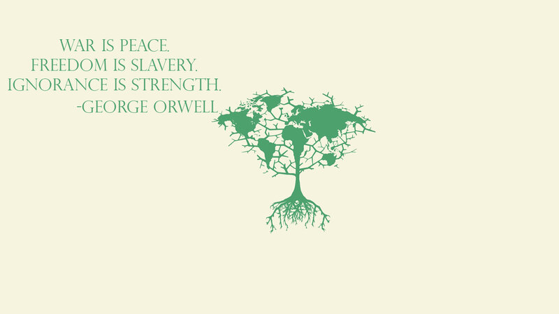 Orwell quote with tree