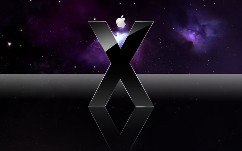 OS X logo on space background