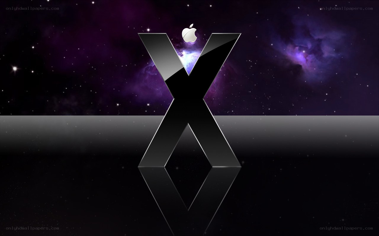 OS X logo on space background
