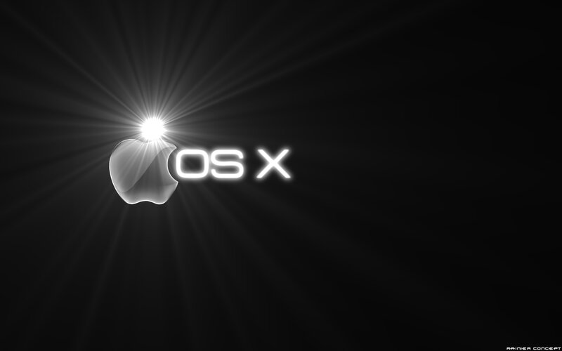 OS X logo with light burst