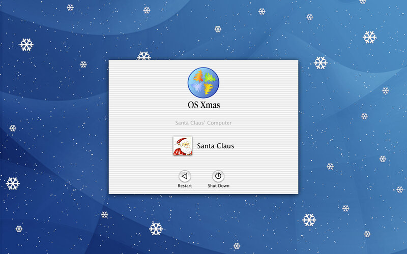 OS Xmas login screen