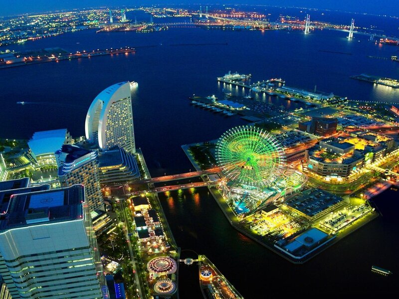 Osaka Bay at night