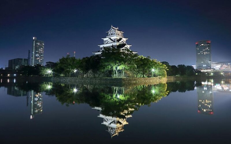 Osaka Castle at Night