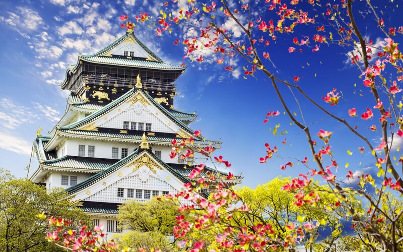 Osaka Castle — Blue, Serene, Spring