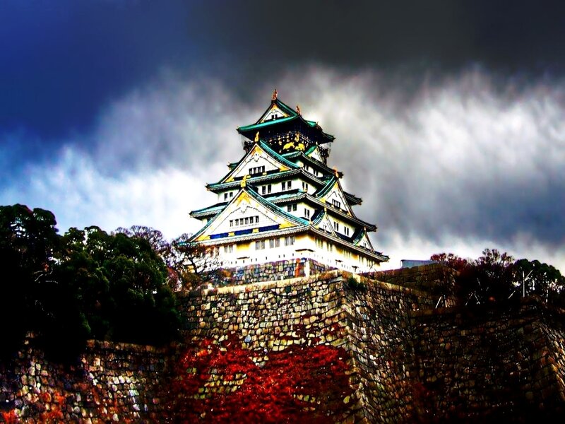 Osaka Castle — Gray