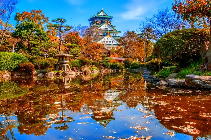 Osaka Castle Reflection