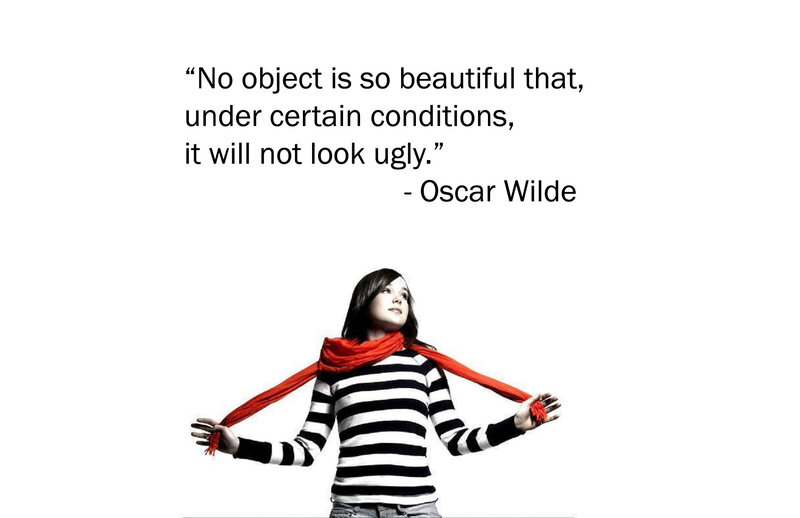 Oscar Wilde quote with woman