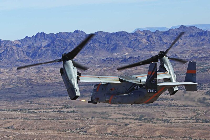 Osprey Aircraft in Flight — Gray