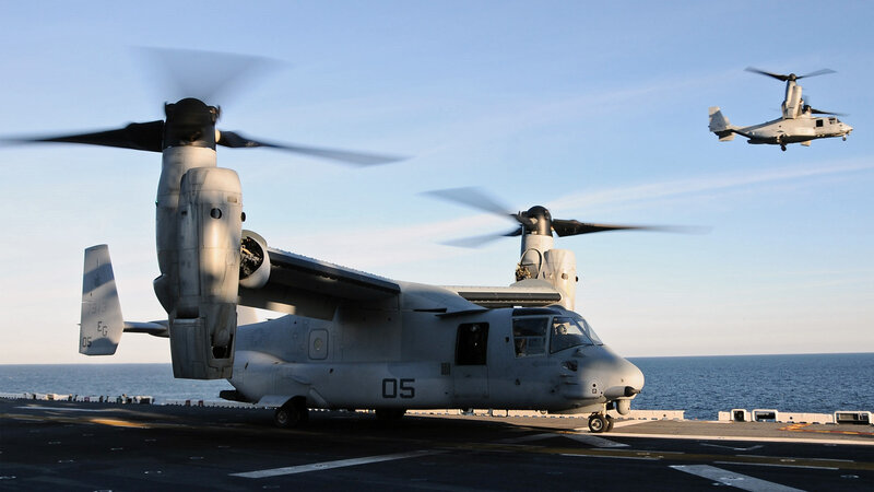 Osprey Aircraft on Deck