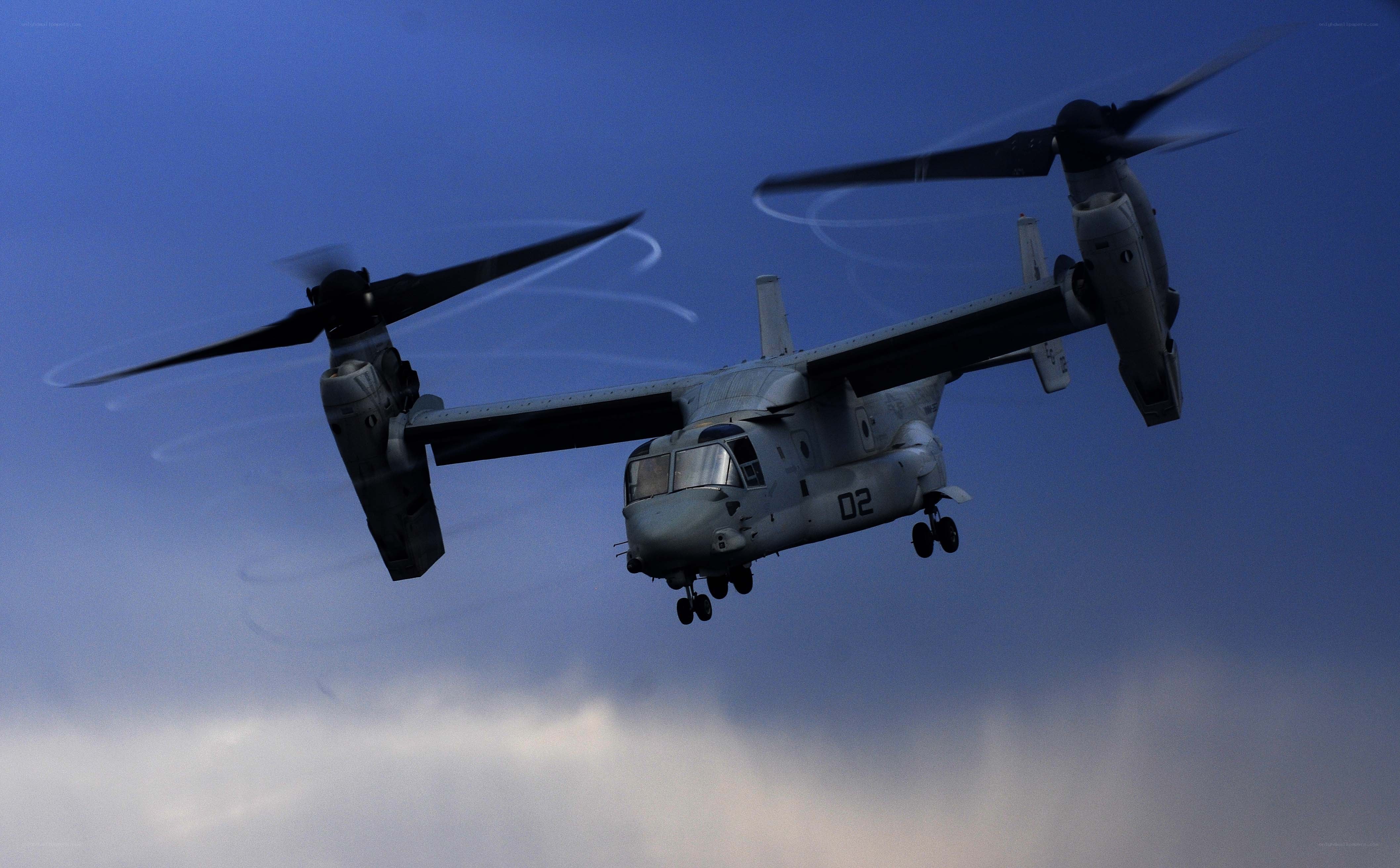 Osprey helicopter in flight