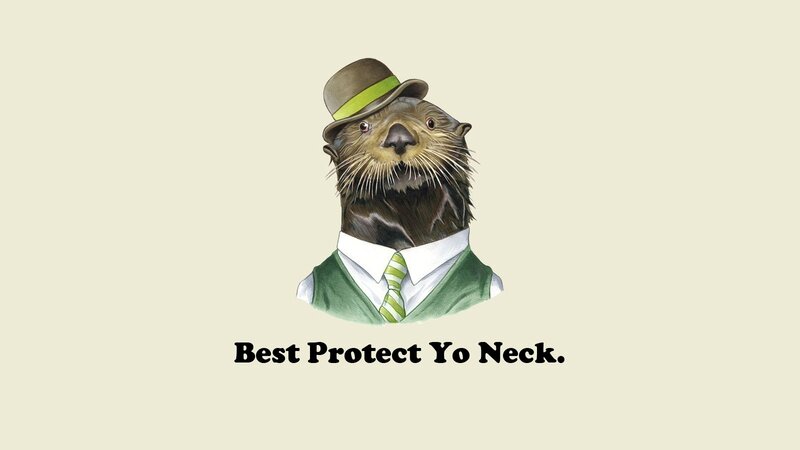 Otter in a suit