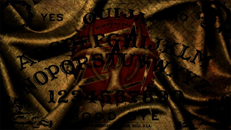 Ouija Board on Metal Surface