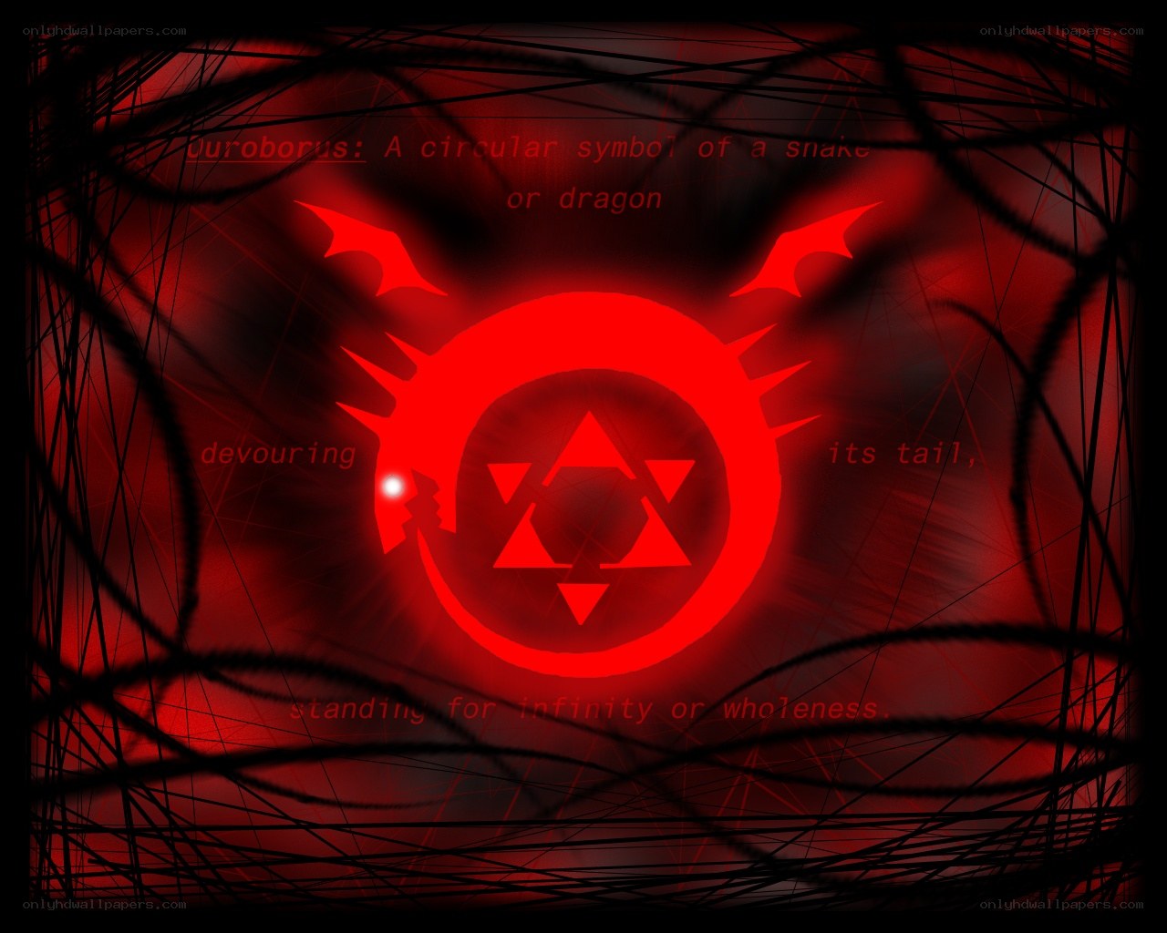 Ouroboros symbol with dragon