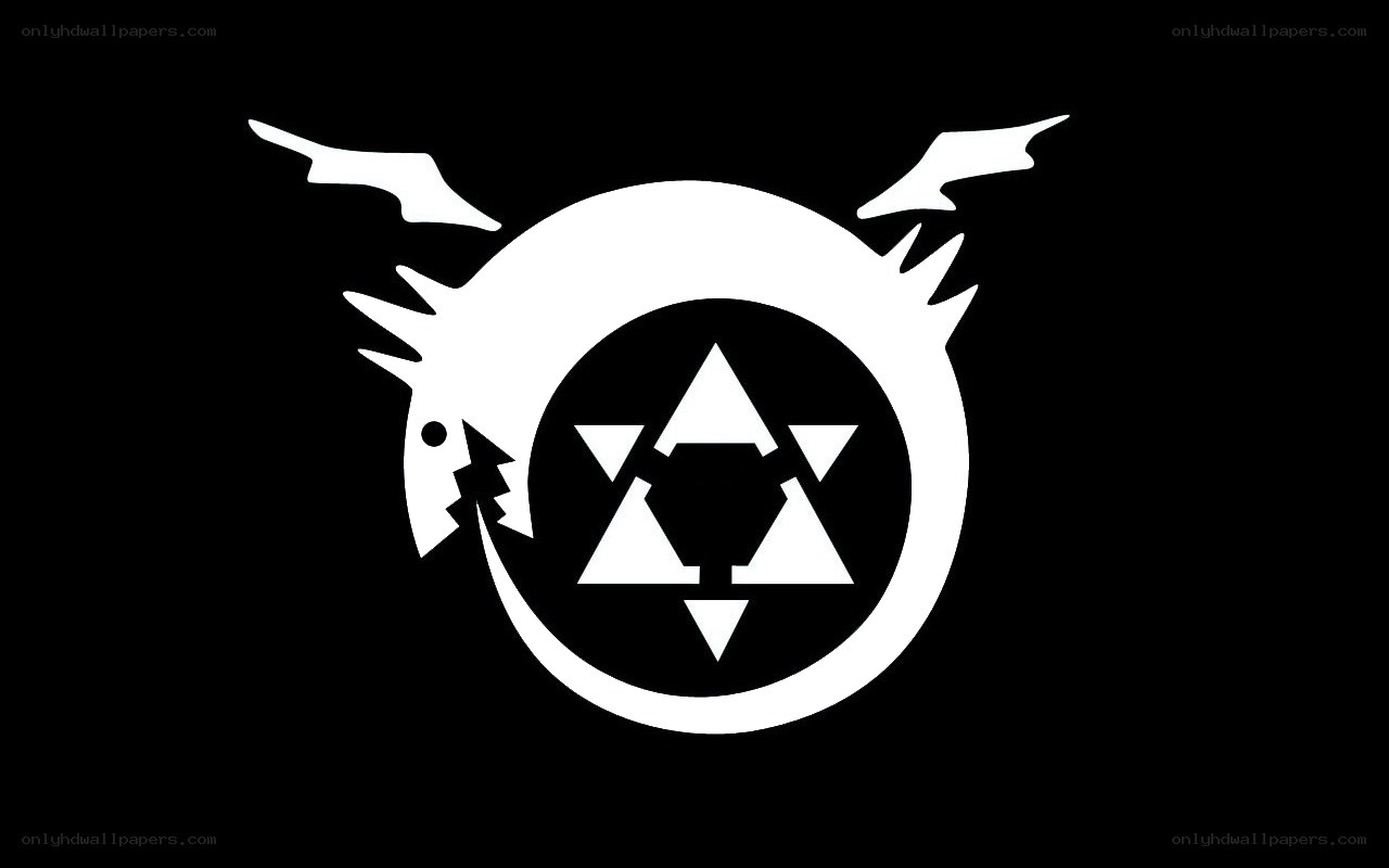 Ouroboros symbol with triangle