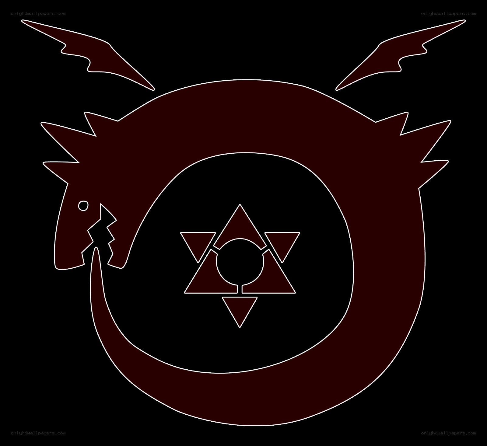 Ouroboros with triangle symbol