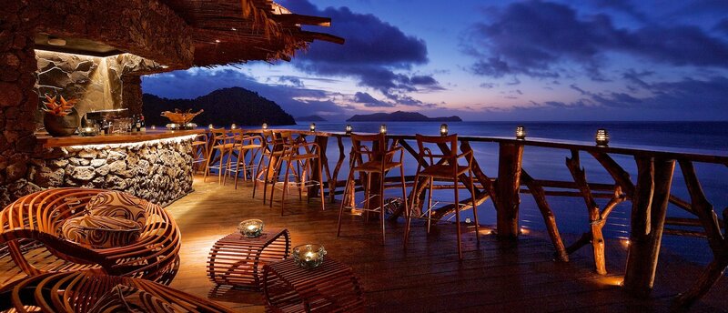 Outdoor Bar at Dusk