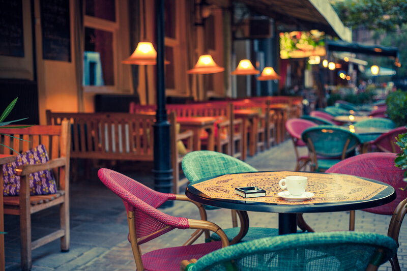 Outdoor Cafe Seating — Green