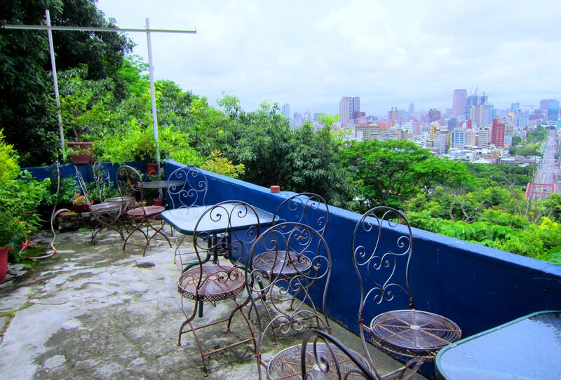 Outdoor Cafe Tables — Blue