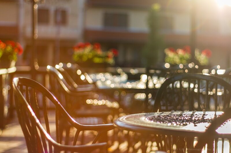 Outdoor Cafe Tables — Brown